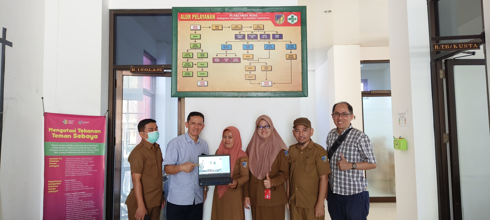 Kunjungan dan implementasi di Puskesmas Wani, Kabupaten Donggala